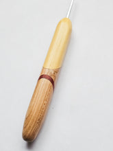 02.50mm Yellowheart + Cherry + Padauk Art Deco Metal Crochet Hook (Item #185)