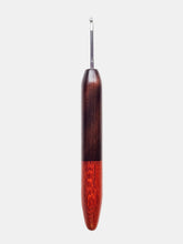 03.00mm Dark Roasted Maple + Padauk Metal Crochet Hook (Item #130)