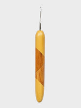 02.00mm Yellowheart + Osage Orange + Canary Art Deco Metal Crochet Hook (Item #119)