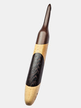 08.00mm Dark Roasted Maple + Canary + Wenge + Spalted Maple Art Deco Crochet Hook (Item #194)