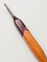 05.50mm Dark Roasted Maple + Purpleheart + Sapele XO Crochet Hook (Item #228)
