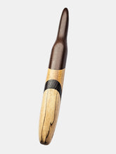 11.50mm Dark Roasted Maple + Canary + Wenge + Spalted Maple Art Deco Crochet Hook (Item #196)