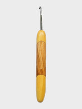04.50mm Yellowheart + Canary + Osage Orange Art Deco Metal Crochet Hook (Item #109)