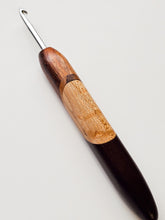 05.00mm Tigerwood + Zebrawood + Maple + Dark Roasted Maple Art Deco Metal Crochet Hook (Item #109)