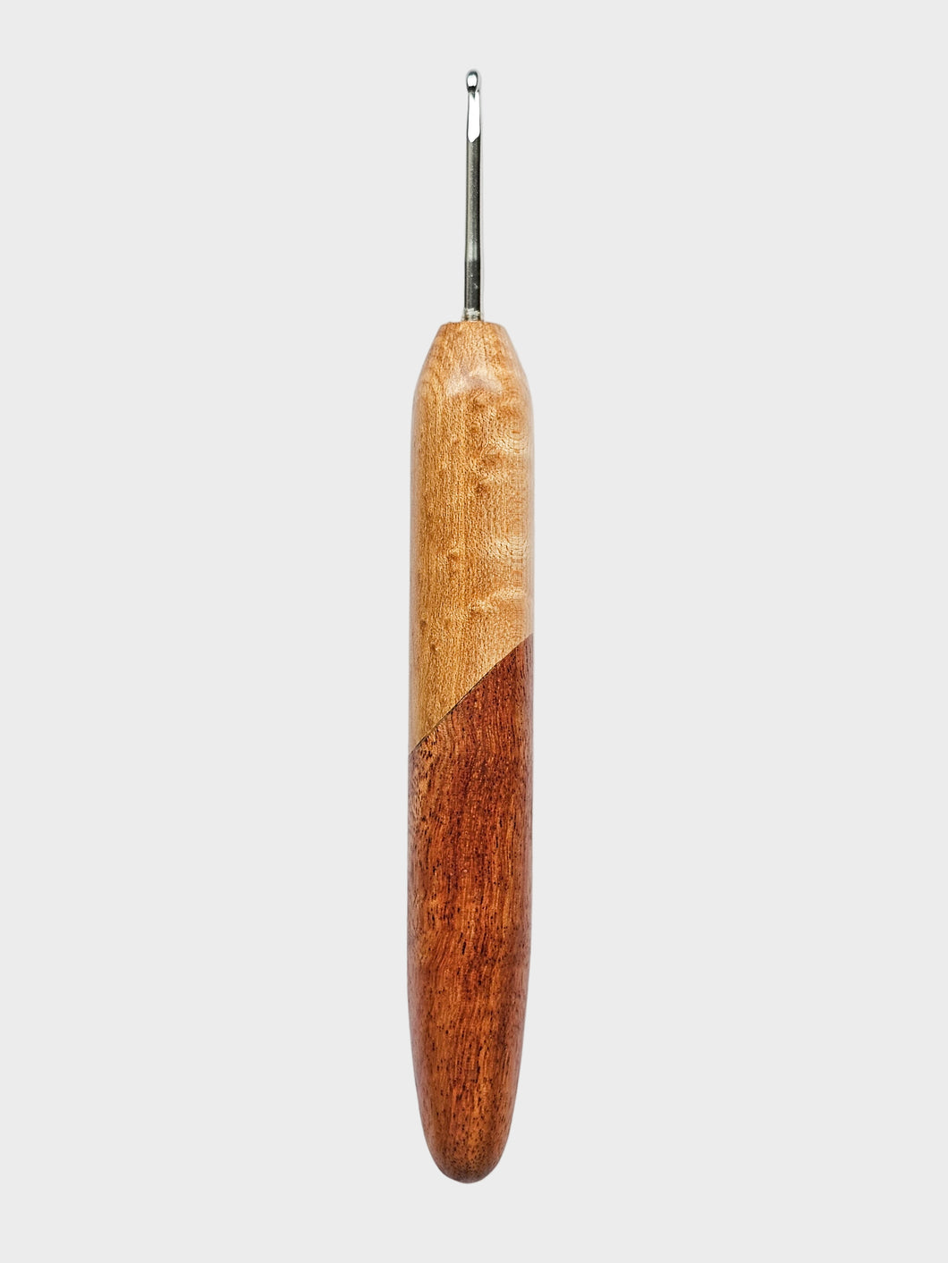 03.00mm Birdseye Maple + Sapele Metal Crochet Hook (Item #99)