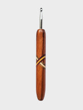 06.00mm Red Zebrawood + Shedua / Maple / Purpleheart / Yellowheart XO Metal Crochet Hook (Item #83)