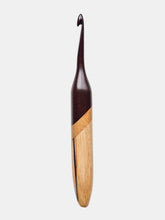 06.00mm Dark Roasted Maple + Canary + Spalted Maple Crochet Hook (Item #237)