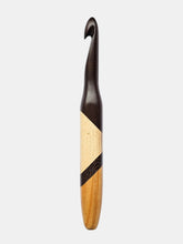 11.50mm Dark Roasted Maple + Spalted Maple + Wenge + Canary Art Deco Crochet Hook (Item #118)