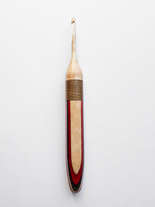 04.50 Maple + Butternut + Blue/Red Spectraply Crochet Hook (Item #24)