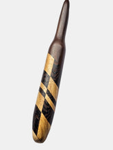 11.00mm Dark Roasted Maple + Wenge / Canary Diagonal Checker Crochet Hook (Item #191)