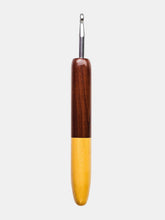 06.00mm Dark Roasted Maple + Yellowheart Metal Crochet Hook (Item #129)