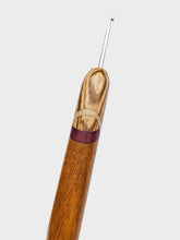 03.00mm Zebrawood + Maple / Purpleheart XO + Osage Orange Metal Crochet Hook (Item #78)