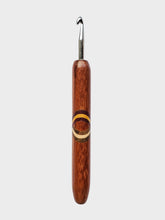 06.00mm Red Zebrawood + Shedua / Maple / Purpleheart / Yellowheart XO Metal Crochet Hook (Item #83)
