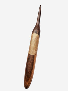 06.50mm Dark Roasted Maple + Zebrawood + Birdseye Maple + Tigerwood Crochet Hook (Item #139)