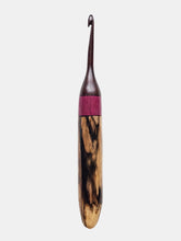 05.00mm Dark Roasted Maple + Purpleheart + Driftwood Crochet Hook (Item #225)