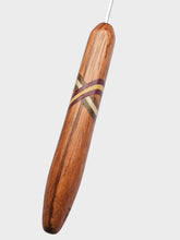 03.00mm Red Zebrawood + Purpleheart / Yellowheart / Shedua / Maple XO Metal Crochet Hook (Item #85)
