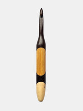 08.00mm Dark Roasted Maple + Canary + Wenge + Spalted Maple Art Deco Crochet Hook (Item #194)