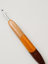 05.00mm Ambrosia Maple + Osage Orange + Lacewood Art Deco Metal Crochet Hook (Item #103)