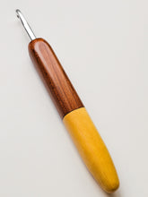 06.00mm Dark Roasted Maple + Yellowheart Metal Crochet Hook (Item #129)