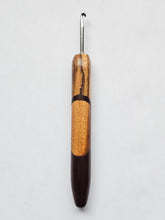04.50mm Zebrawood + Dark Roasted Maple + Tigerwood Art Deco Metal Crochet Hook (Item #153)