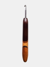 05.00mm Dark Roasted Maple + Tigerwood + Maple + Zebrawood Art Deco Metal Crochet Hook (Item #115)