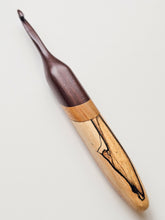 06.00mm Dark Roasted Maple + Canary + Spalted Maple Crochet Hook (Item #237)