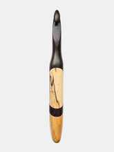11.50mm Dark Roasted Maple + Spalted Maple + Wenge + Canary Art Deco Crochet Hook (Item #118)