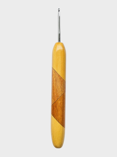 03.00mm Yellowheart + Canary+ Osage Orange Art Deco Metal Crochet Hook (Item #115)