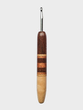 06.00mm Lacewood + Ash / Lacewood / Sapele Stripes + Birdseye Maple Metal Crochet Hook (Item #177)