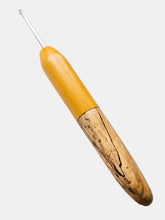 03.00mm Yellowheart + Spalted Maple Metal Crochet Hook (Item #134)