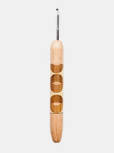 03.00mm Maple + Holly / Limba Zigzag Metal Crochet Hook (Item #135)