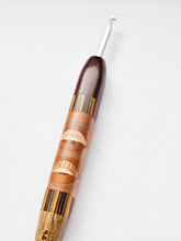 04.50mm Dark Roasted Maple + Pink/Yellow Spectraply + Cherry / Osage Orange + Maple Retro CLOVER Metal Crochet Hook (Item #97)