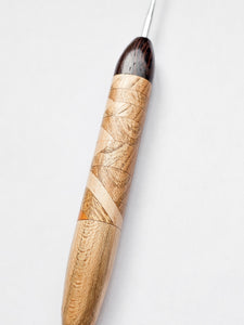 02.00mm Wenge + Oak / Maple Retro Metal Crochet Hook (Item #154)