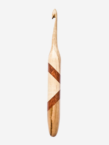 07.50mm Ambrosia Maple + Lacewood Art Deco Crochet Hook (Item #48)