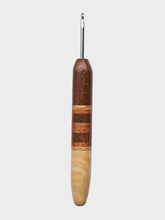 04.00mm Lacewood + Ash / Lacewood / Sapele Stripes + Birdseye Maple Metal Crochet Hook (Item #172)