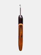 04.00mm Dark Roasted Maple + Maple + Zebrawood + Tigerwood Art Deco Metal Crochet Hook (Item #106)