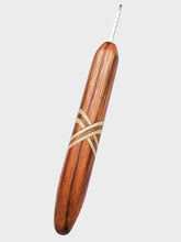 03.00mm Red Zebrawood + Maple / Shedua XO Metal Crochet Hook (Item #81)