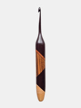 04.50mm Dark Roasted Maple + Tigerwood + Zebrawood + Birdseye Maple Art Deco Crochet Hook (Item #206)