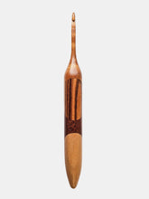 04.00mm Light Roasted Maple + Zebrawood + Lacewood + Oak Art Deco Crochet Hook (Item #211)