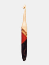 09.00mm Maple + Zebrawood + Padauk + Wenge Art Deco Crochet Hook (Item #200)