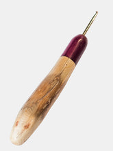 04.00mm Purpleheart + Driftwood Metal Crochet Hook (Item #193)