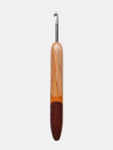 05.00mm Ambrosia Maple + Osage Orange + Lacewood Art Deco Metal Crochet Hook (Item #103)