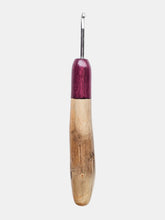 04.00mm Purpleheart + Driftwood Metal Crochet Hook (Item #193)