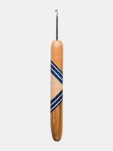 03.00mm Cherry + Blue Spectraply + Maple + Birdseye Maple Art Deco Metal Crochet Hook (Item #174)