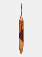 04.00mm Light Roasted Maple + Zebrawood + Lacewood + Oak Art Deco Crochet Hook (Item #211)