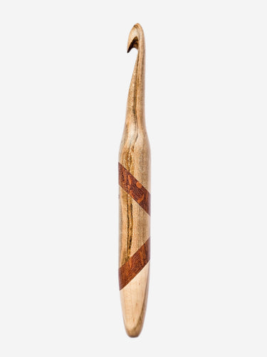 10.50mm Ambrosia Maple + Lacewood Art Deco Crochet Hook (Item #79)
