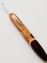 04.00mm Zebrawood + Maple + Tigerwood + Dark Roasted Maple Art Deco Metal Crochet Hook (Item #105)
