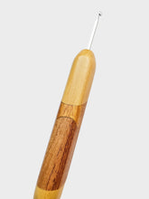 03.00mm Yellowheart + Osage Orange + Canary Art Deco Metal Crochet Hook (Item #117)