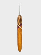 03.00mm Zebrawood + Maple / Purpleheart XO + Osage Orange Metal Crochet Hook (Item #78)