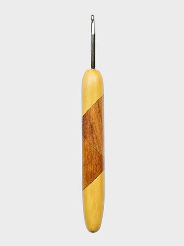 04.50mm Yellowheart + Canary + Osage Orange Art Deco Metal Crochet Hook (Item #109)